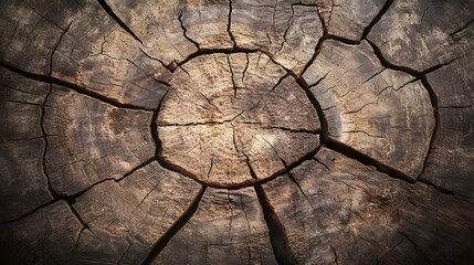Weathered Wood Texture with Cracked Natural Grain Pattern