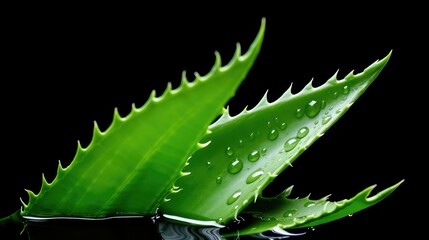 plant aloe vera white background