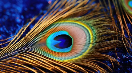 Obraz premium iridescent gold and blue