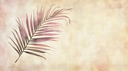Elegant Watercolor Palm Leaf on Vintage-Style Textured Paper