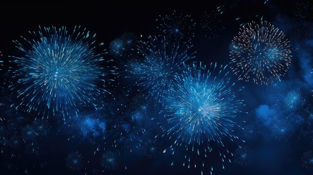 night firworks blue
