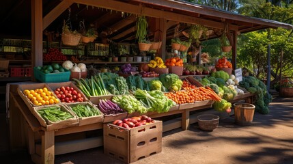 Fototapeta premium fresh vegetable oranic farm