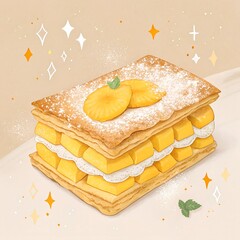mango mille-feuille