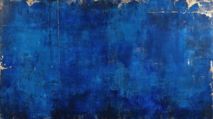 Obraz premium Deep Blue Abstract Background with Textured Surface and Gold Accents