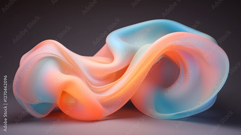 Poster captivating modern abstract beauty concept with fluid gradient shapes and soft lighting elegant and 