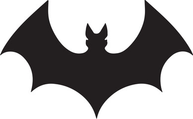bat silhouette vector style minimalist white background
