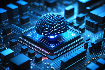 Abstract and creation of AI brain on the circuit chip,Modern techology,Chips production