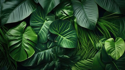 tropical green color background