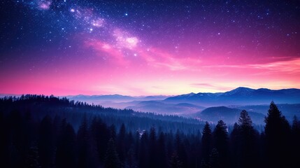 Naklejka premium backdrop pink galaxy