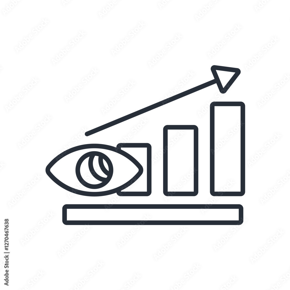 Poster predictive analytics icon. vector.editable stroke.linear style sign for use web design,logo.symbol i