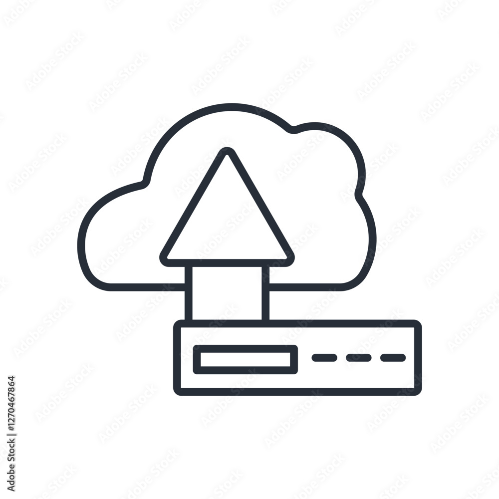 Poster hosting icon. vector.editable stroke.linear style sign for use web design,logo.symbol illustration.