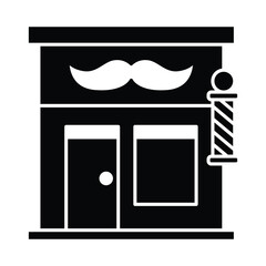 Barber shop building icon vector design template basic RGB