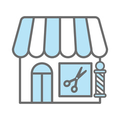 Barber shop building icon vector design template basic RGB