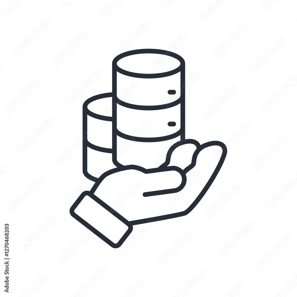Poster manage icon. vector.editable stroke.linear style sign for use web design,logo.symbol illustration.