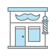 Barber shop building icon vector design template basic RGB