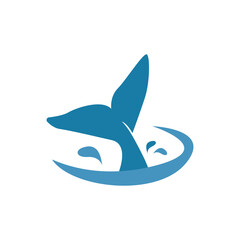  fish tail logo icon vector
