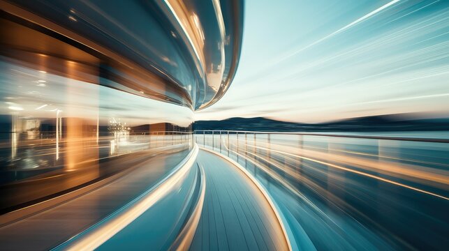 design blurred luxury yacht interior