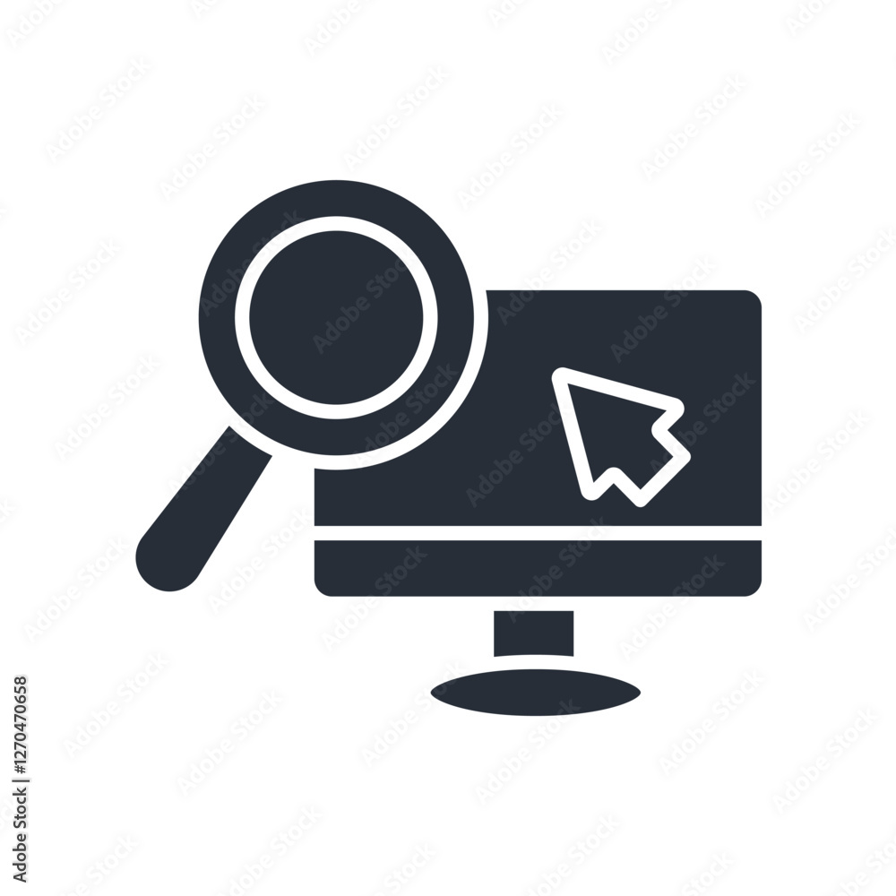 Poster monitoring icon. vector.editable stroke.linear style sign for use web design,logo.symbol illustratio