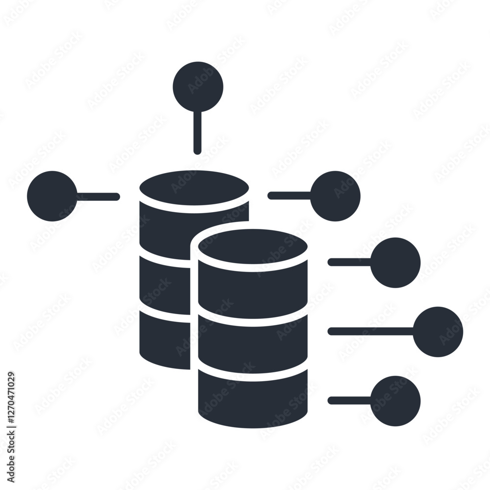 Poster big data icon. vector.editable stroke.linear style sign for use web design,logo.symbol illustration.