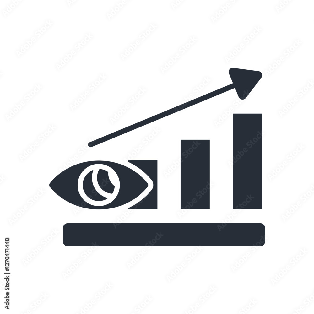 Poster predictive analytics icon. vector.editable stroke.linear style sign for use web design,logo.symbol i
