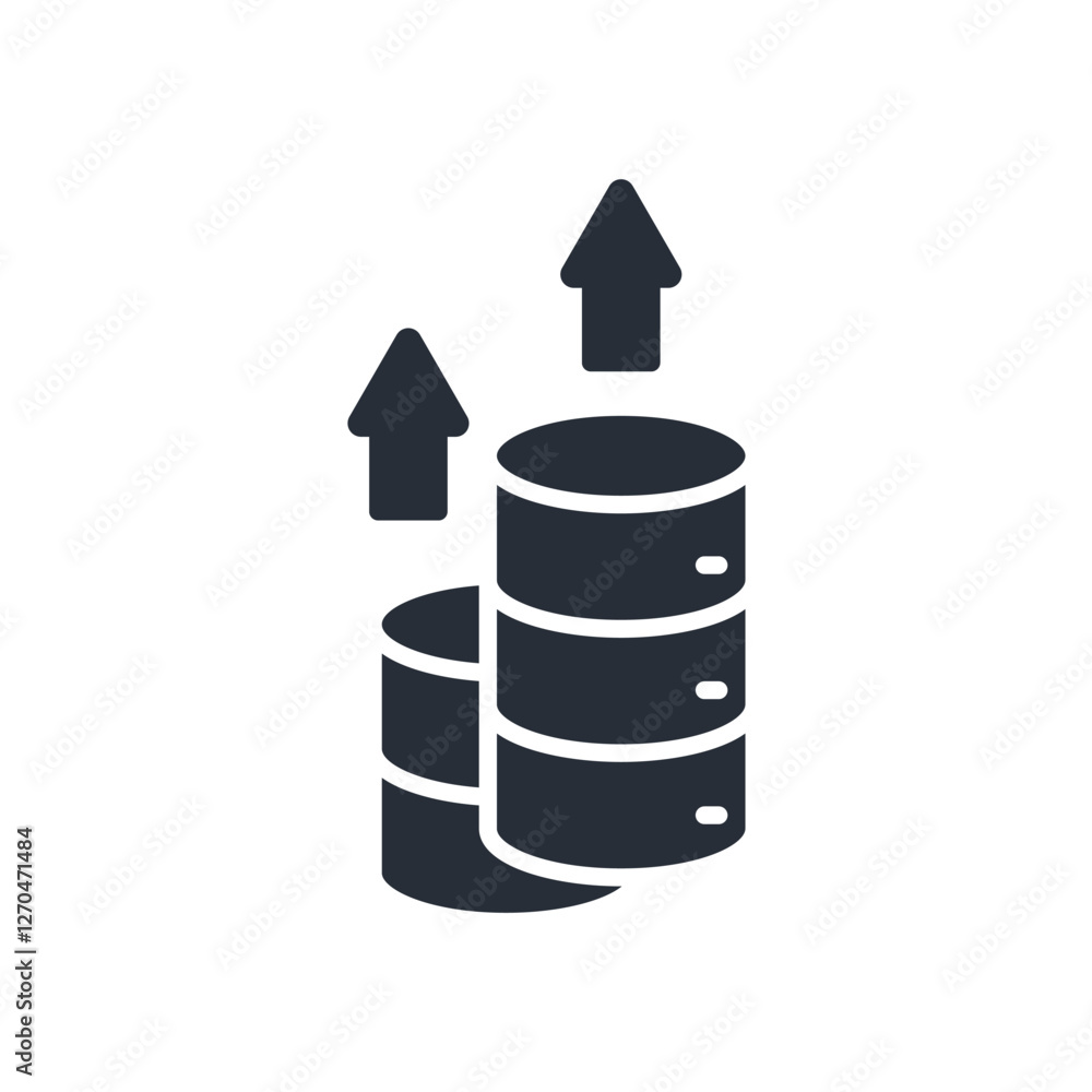 Poster data processing icon. vector.editable stroke.linear style sign for use web design,logo.symbol illust