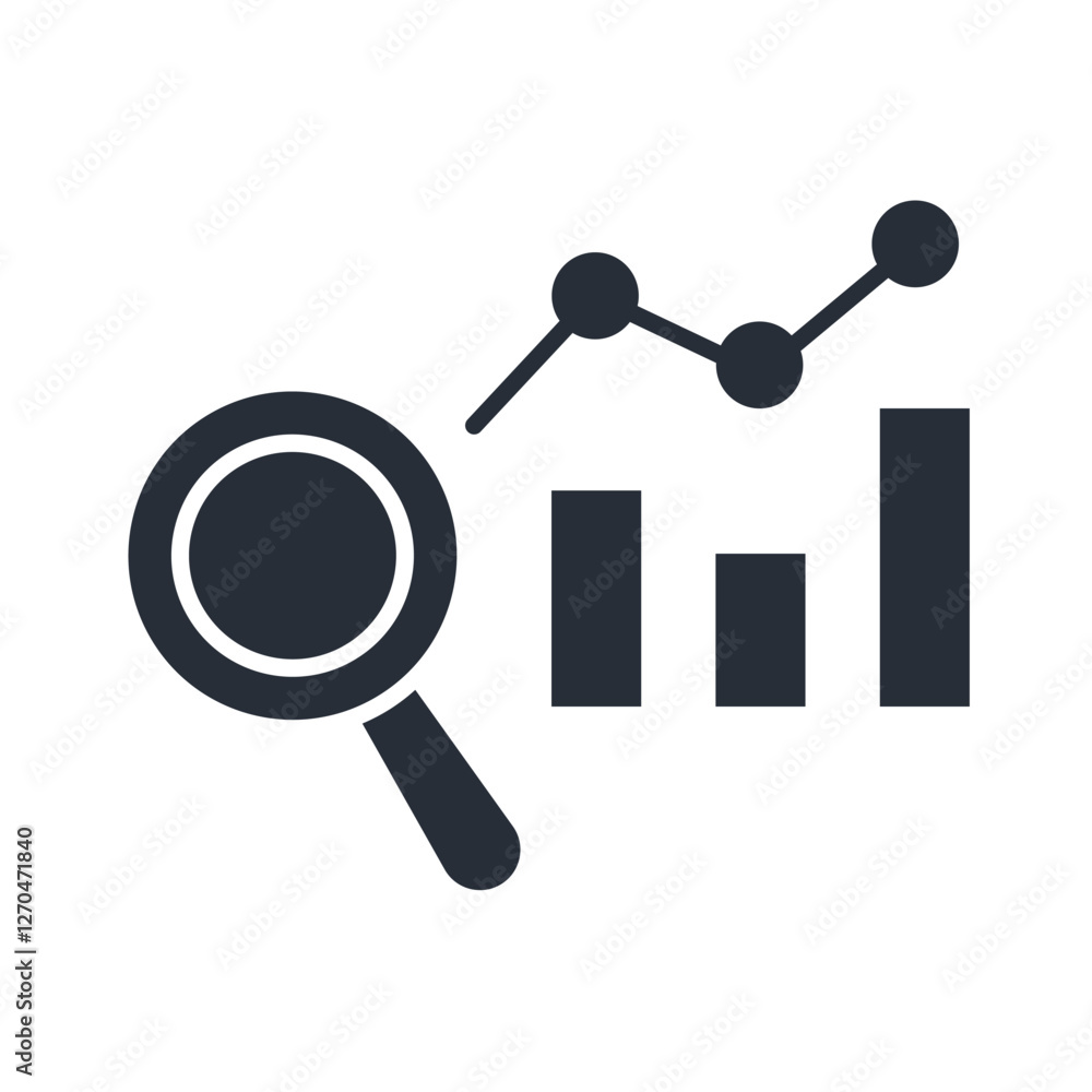 Poster predictive analytics icon. vector.editable stroke.linear style sign for use web design,logo.symbol i