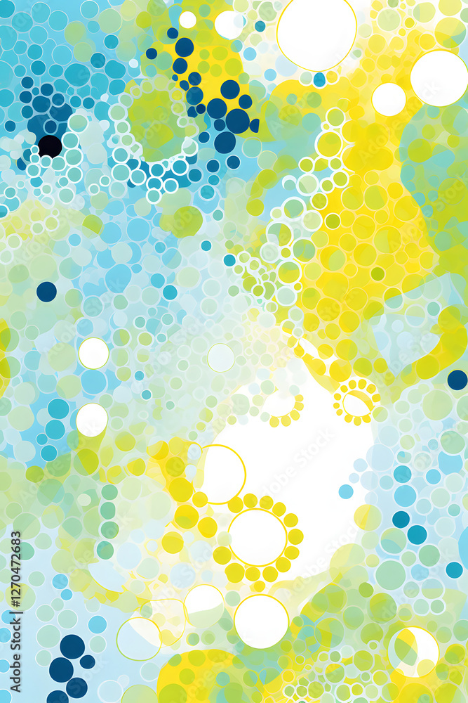 Wall mural yellow green blue and white funky texture design abstract geometric pattern graphics poster backgrou