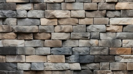 Obraz premium grey stone block wall