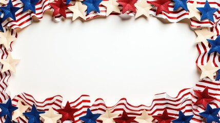 Obraz premium american stars stripes border