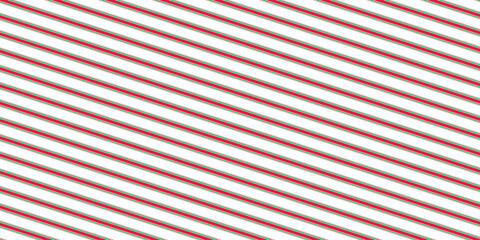 Christmas Candy Cane Striped Seamless Pattern. Red, Green, and White Festive Holiday Background for Wrapping, Textiles and Digital Design