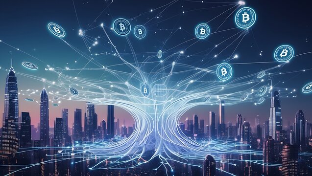 abstract binary code background