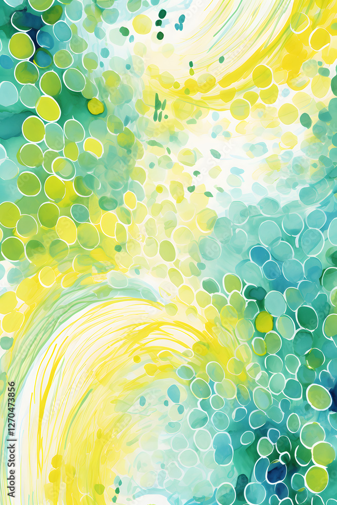 Wall mural yellow green blue and white funky texture design abstract geometric pattern graphics poster backgrou
