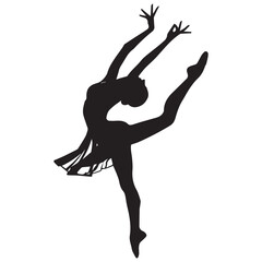 silhouette of a dancing girl