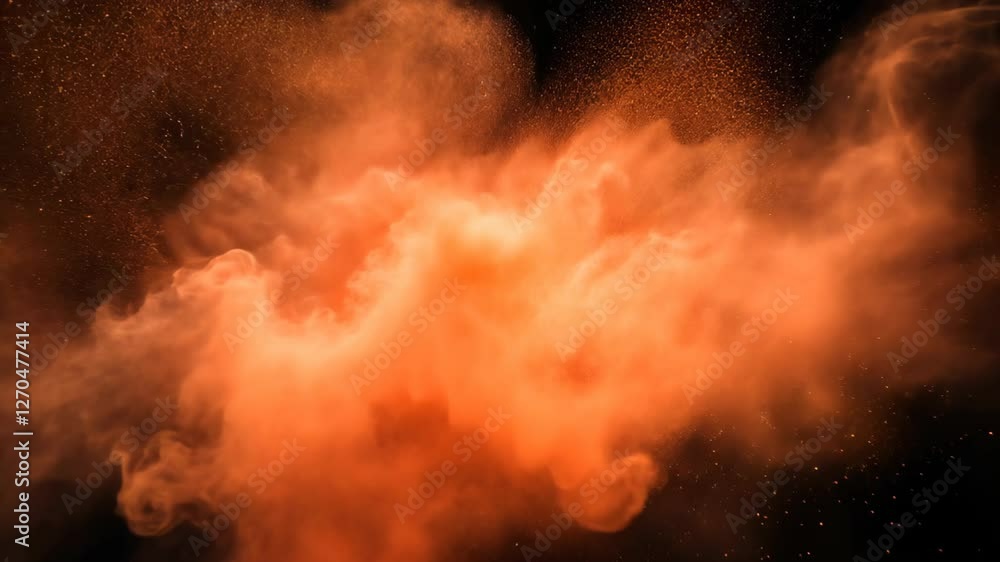 Poster fiery explosion of sparks with glowing particles in dark background capturing dramatic abstract art 