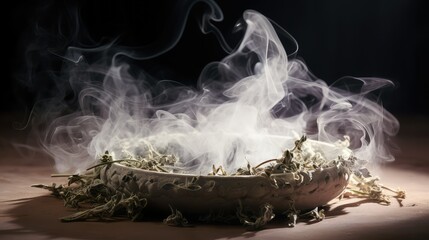 smoke white sage smudge