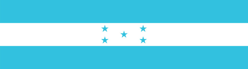 Flag of Honduras. Honduras flag long banner digital vector illustration