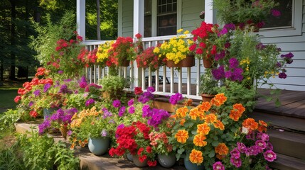 Fototapeta premium flowers porch box