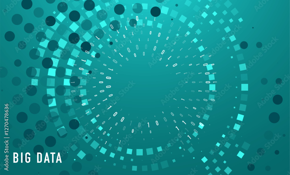 Aufkleber abstract big data visualization. big data code representation. graphic concept for your design