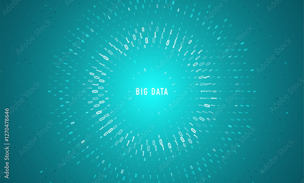 Poster abstract big data visualization. big data code representation. graphic concept for your design