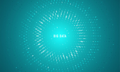 Abstract big data visualization. Big data code representation. Graphic concept for your design
