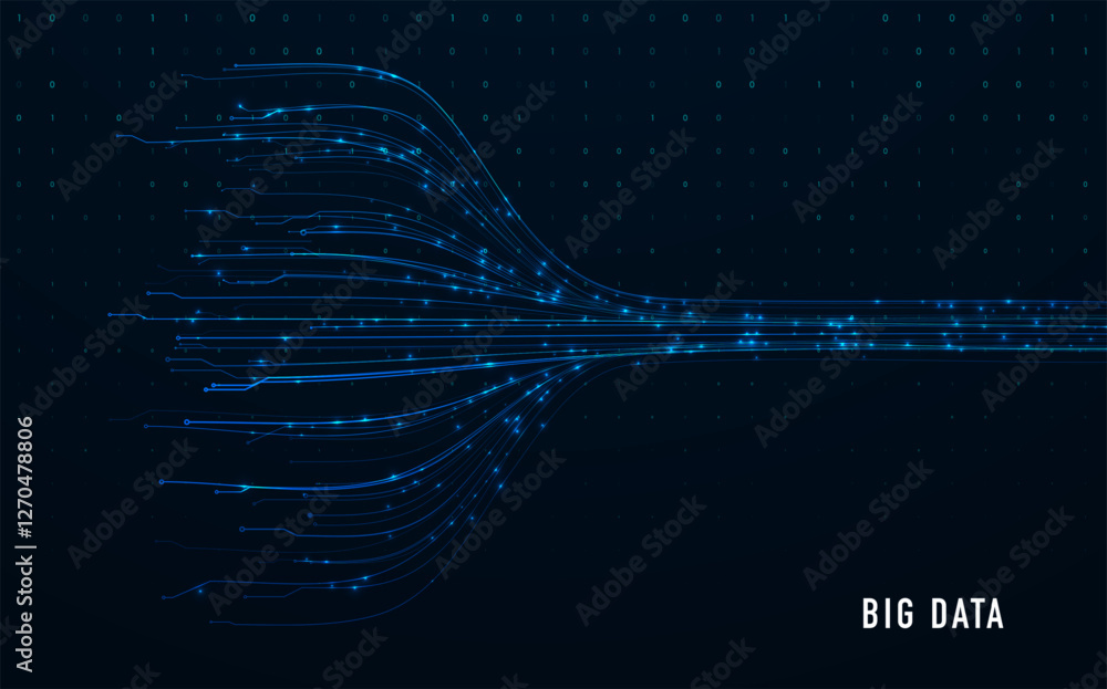 Poster abstract big data code representation. modern high-tech data background. graphic concept for your de