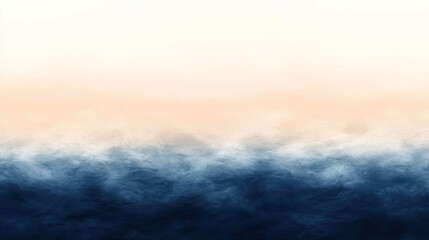 Fototapeta premium Blue fog abstract texture, peach sky, design background