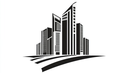 Fototapeta premium Modern city skyline, urban development, cityscape, background, real estate
