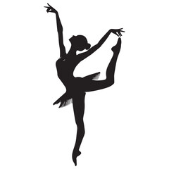 silhouette of a dancing girl