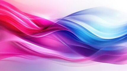 Naklejka premium Abstract pink blue waves flowing, bright background, digital art, website design