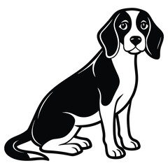 beagle dog vector illustration