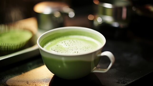 whisk green tea latte