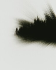 Abstract Digital Art Creating Contrasting Black Shapes