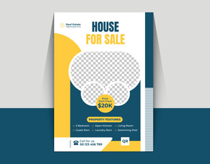 Real Estate Home Sale Flyer Template – Creative, Print-Ready A4 Design
