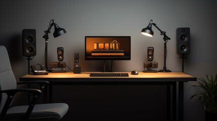 setup podcast desk